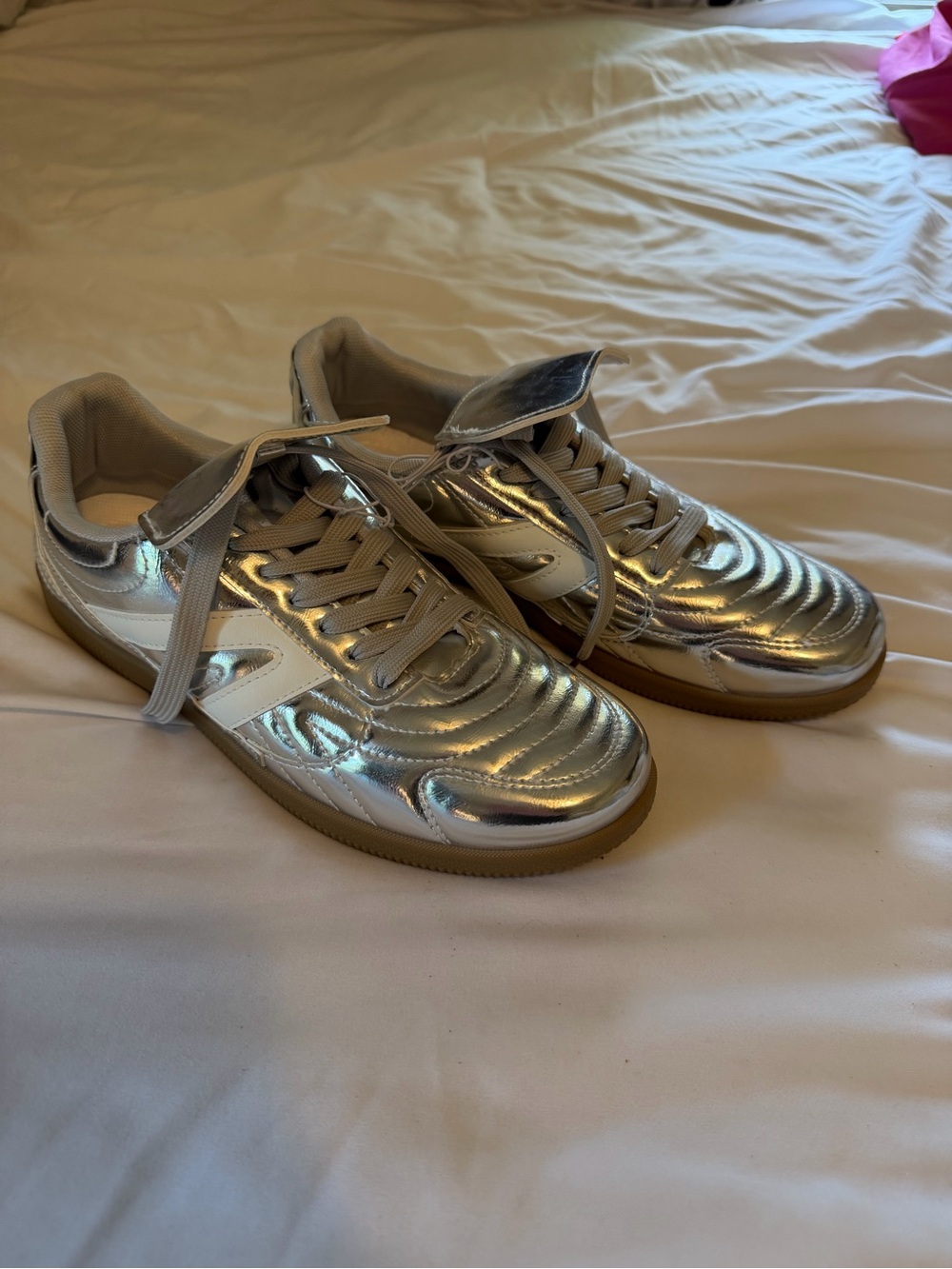 Silver Metallic Madden Girl Sneakers NWT